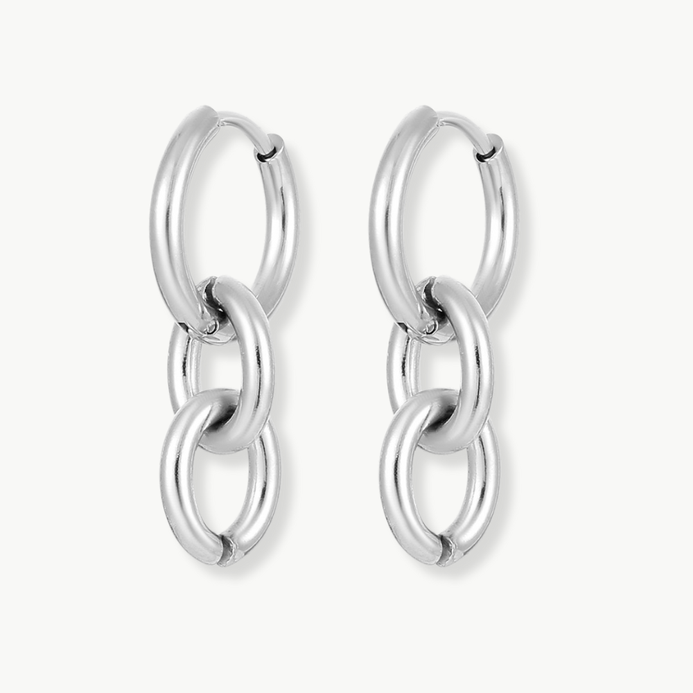 SILVER VIOLA EARRING