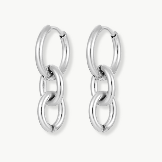 SILVER VIOLA EARRING